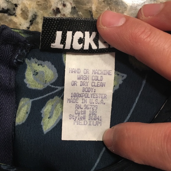 Navy Floral Dress - Picture 8 of 8